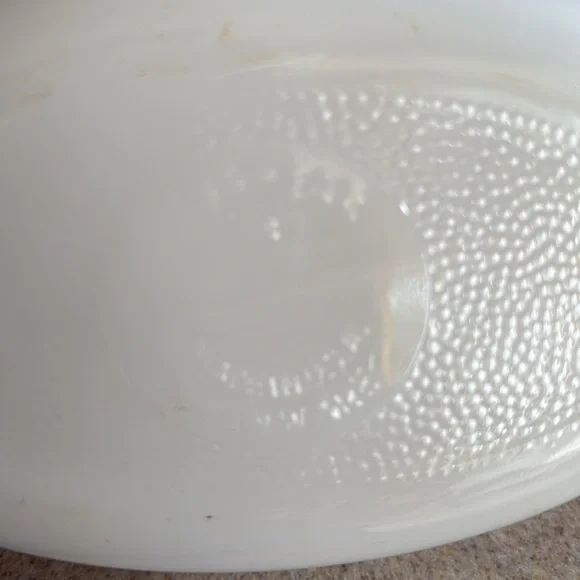 Vintage Glasbake 1 Qt. Oval Covered Casserole/Vegetable Dish w/Green Daisies Lid - Picture 8 of 10